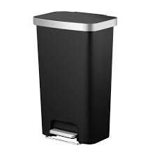 פח אשפה EKO מלבני 45 ליטר HANA שחור מט