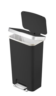 פח אשפה 2 EKO מלבני 45 ליטר HANA שחור מט