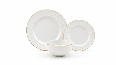 סט צלחות 18 חל' orchid פורצלן